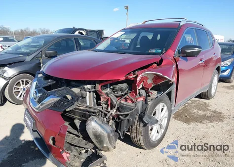 2015 Nissan Rogue Sv z USA, uszkodzony, nr VIN KNMAT2MVXFP514242